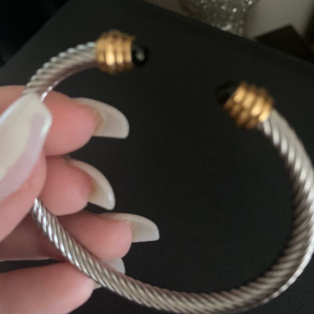 Stainless Steel DYI (David Yurmen Inspired) Braided Cuff Bangle Bracelet - Picture 6 of 11